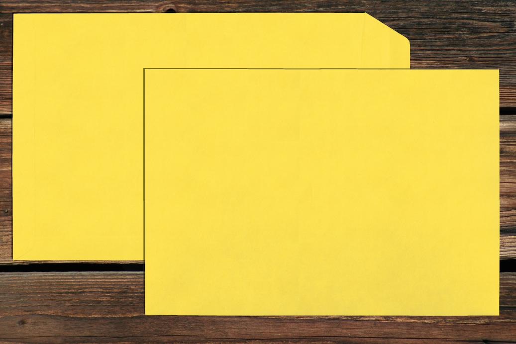 Versandtaschen 220x312 mm Nassklebend Kanariengelb 120 g/qm